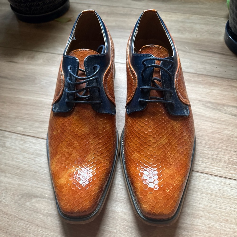 UV Signature Mens Shoe Brown Blue Sz 10.5